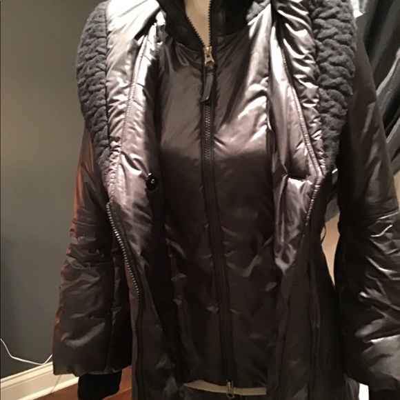 Black knee length Mackage down coat - Picture 6 of 7